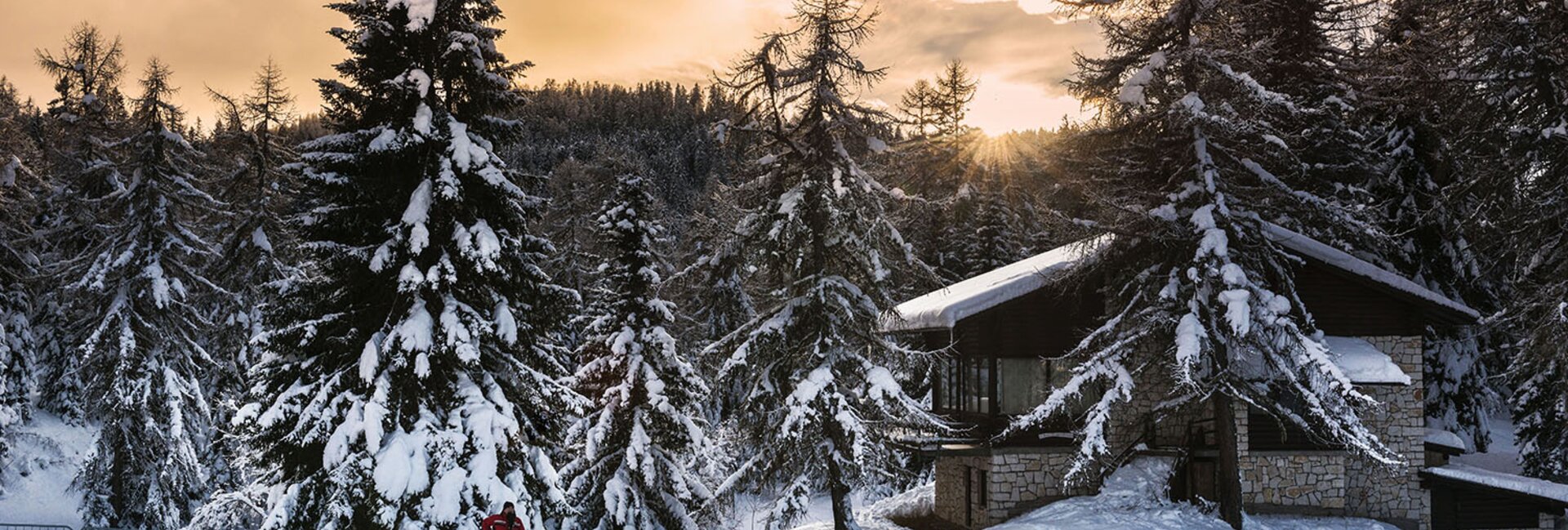 At nighttime skiing Trentino Italy