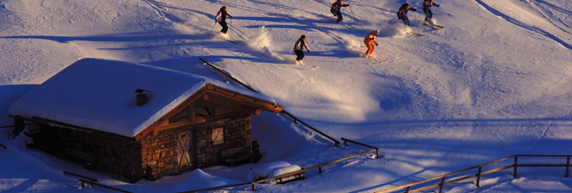 Ski resort Obereggen, skiing in the Dolomites