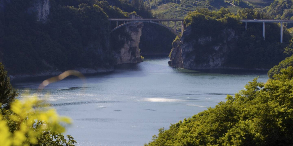 The submerged bridges of Lake Santa Giustina