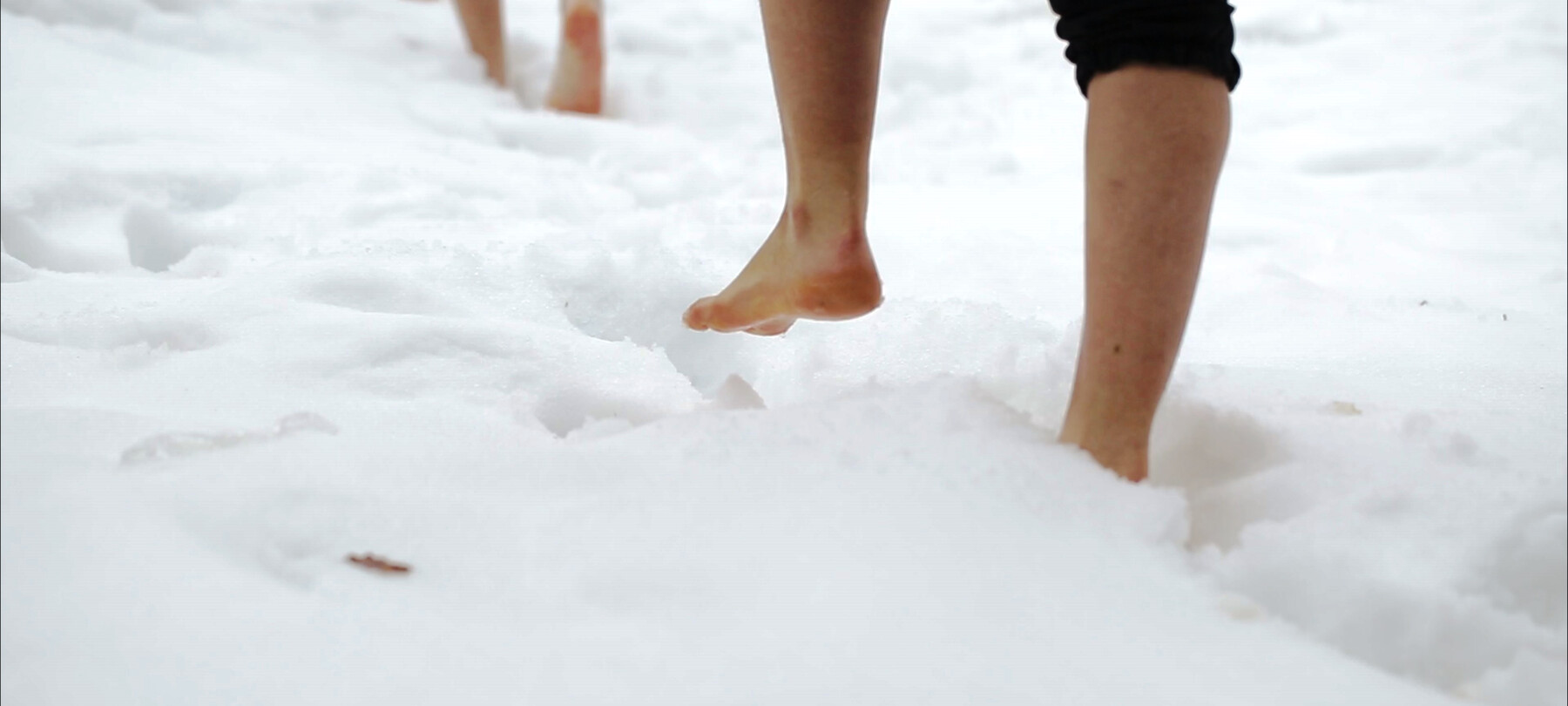 Barefoot in the snow