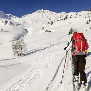 Con le ciaspole alla Cima Lavazzè nel Gruppo delle Maddalene | © APT Val di Non 