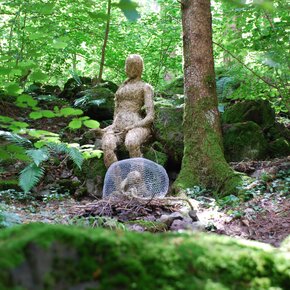 Installazione artistica lungo il sentiero Salagadart | © APT Madonna di Campiglio, Pinzolo, Val Rendena