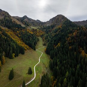 Upper Valle Gaverdina with, in the foreground, the pastures of Malga Gaverdina | © Madonna di Campiglio Azienda per il Turismo 