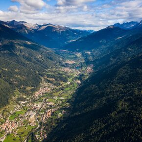 The Val Rendena seen from above | © APT Madonna di Campiglio, Pinzolo, Val Rendena