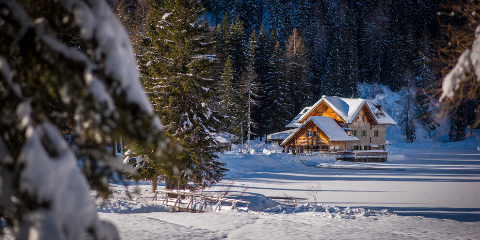 A snow-white lake