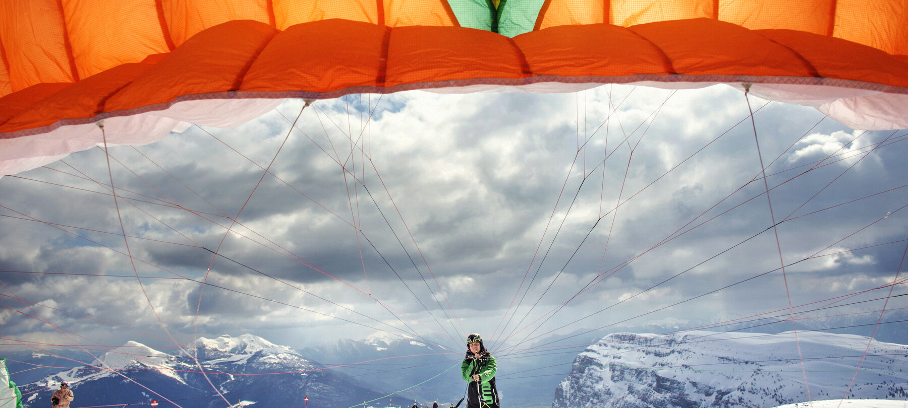 Flying over the Dolomites