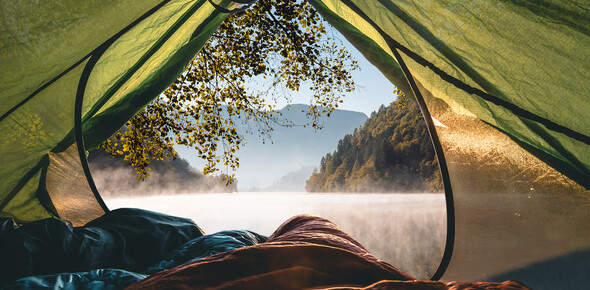Camping by the lake