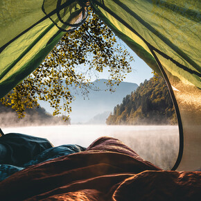 Camping by the lake