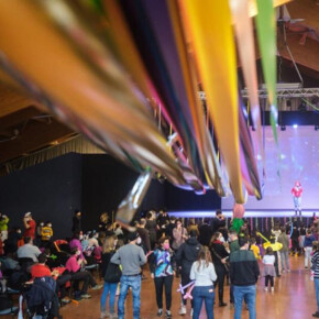 Festa al palacongressi di Andalo con giochi e diverttimento per famiglie