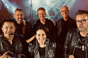 Gasato Band with instruments on stage 