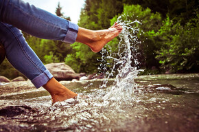 Feel the nature barefoot