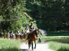 Horseback riding to Lago dei Caprioli 