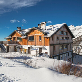 At the foot of the Rifugio Orso Bruno