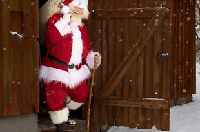 Father Christmas in the carriage