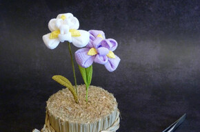 Laboratorio di tsumami zaiku, antica tecnica giapponese, con MOMO KANZASHI: l'iris