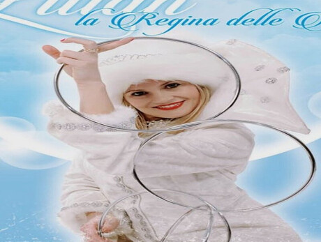 Lilian dressed in white like a queen