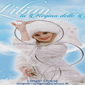 Lilian dressed in white like a queen