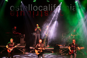 L'immagine mostra la band durante un concerto