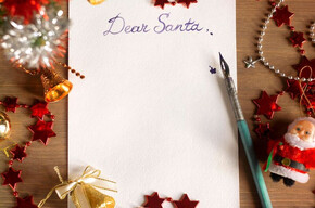 Nell'immagine si vede una letterina per Babbo Natale