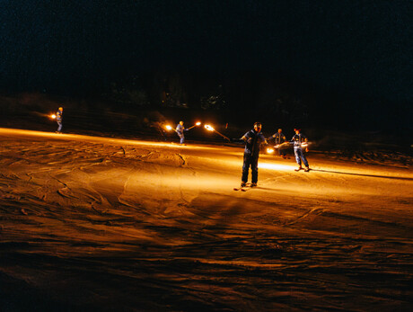  Torchlight procession on the ski slopes 