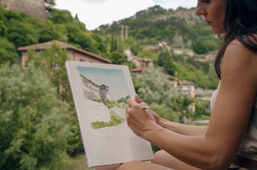  Watercolour-painted Rovereto 