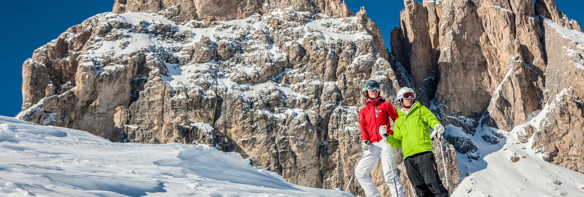 Val di Fassa - Col Rodella - Passo Sella - Sciatori