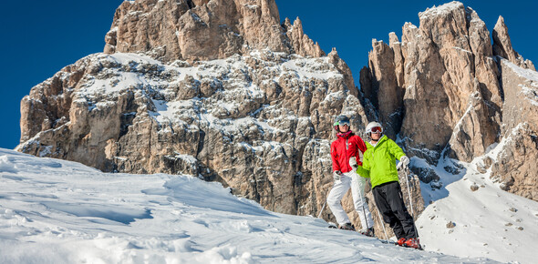 Val di Fassa - Col Rodella - Passo Sella - Sciatori