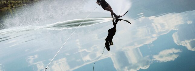 Water skiing on Lake Caldonazzo - Trentino