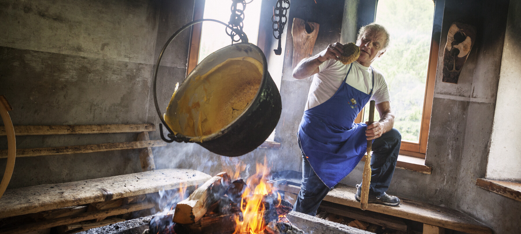 Polenta macafana, a traditional dish