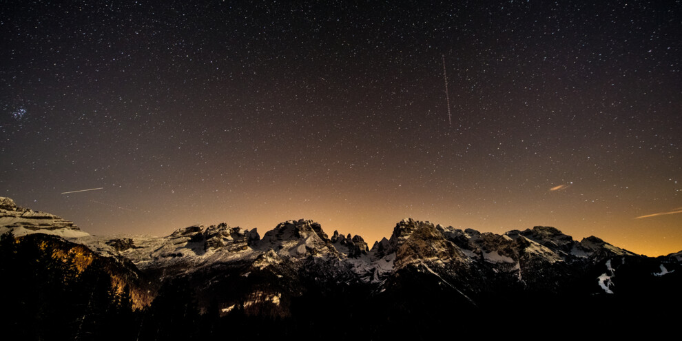 Madonna di Campiglio - Panorama - Dolomiti di Brenta di notte