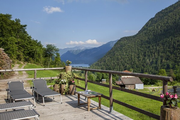 Solarium con vista lago