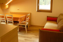 Living room with kitchenette