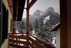 Blick vom Balkon auf die Berge Cima 11 und Cima12 Blick vom Balkon auf die Berge Cima 11 und Cima12