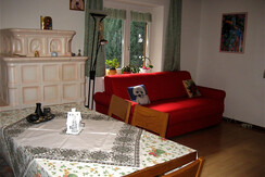 salotto con divano letto matrimoniale