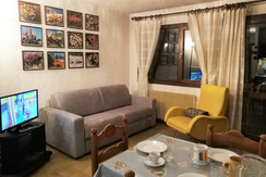 soggiorno con divano letto