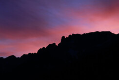 Tramonto Catinaccio Rosengarten stanze sud/ovest Tramonto Catinaccio Rosengarten stanze sud/ovest