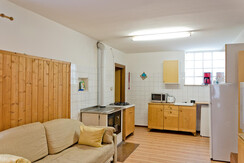 Soggiorno con angolo cottura