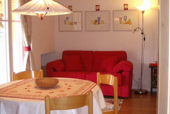 Soggiorno con divano letto