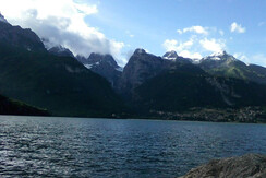 veduta del lago di Molveno