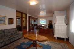 soggiorno con stufa a ole