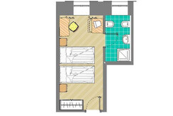 Planimetria camera standard