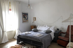 The living room with sofa bed