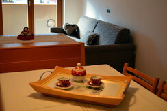 Soggiorno con divano letto