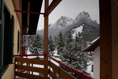 Blick vom Balkon auf die Berge Cima 11 und Cima12 Blick vom Balkon auf die Berge Cima 11 und Cima12