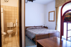 Family room view with Bathroom