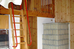 stufa a ole e soppalco