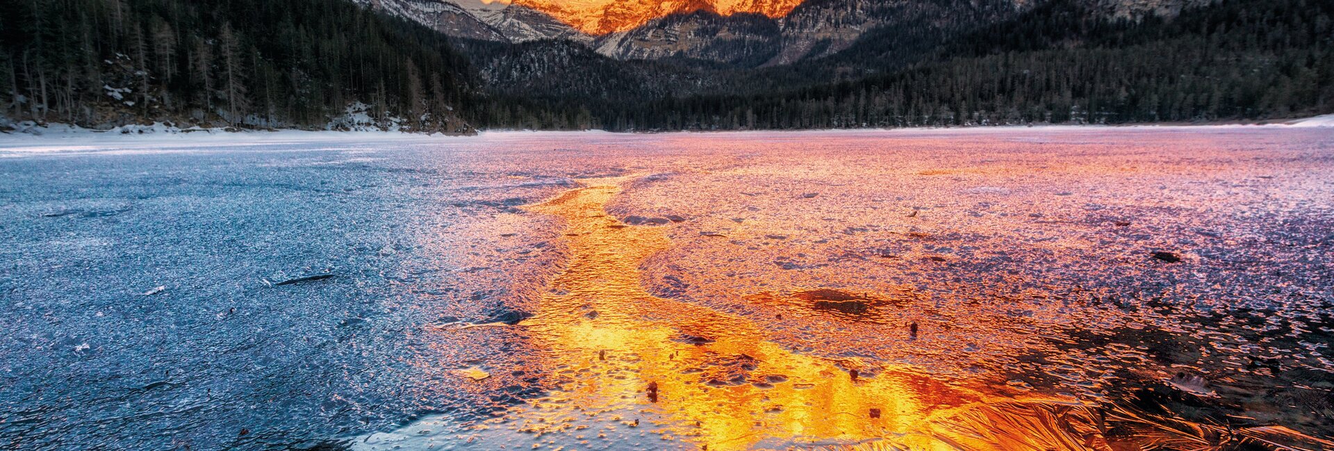 Tovel lake in Winter | © Inverno-Val-di-Non-Lago-di-Tovel-ghiaccio-ph-Diego-Marini