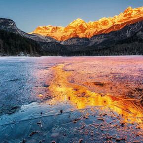 Tovel lake in Winter | © Inverno-Val-di-Non-Lago-di-Tovel-ghiaccio-ph-Diego-Marini