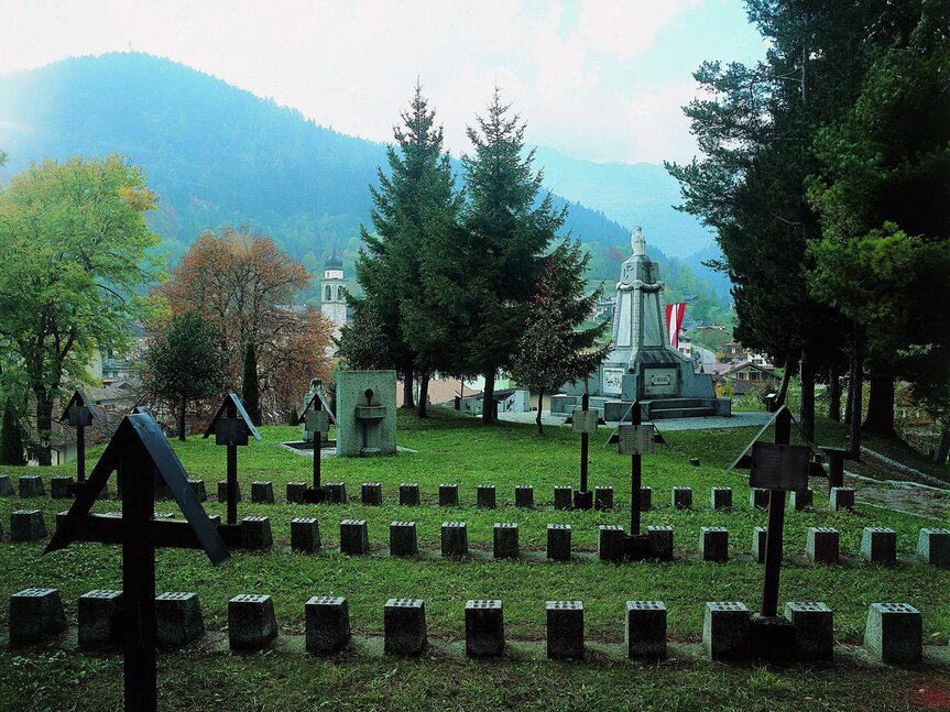 The Austro-Hungarian monumental cemetery in Bondo