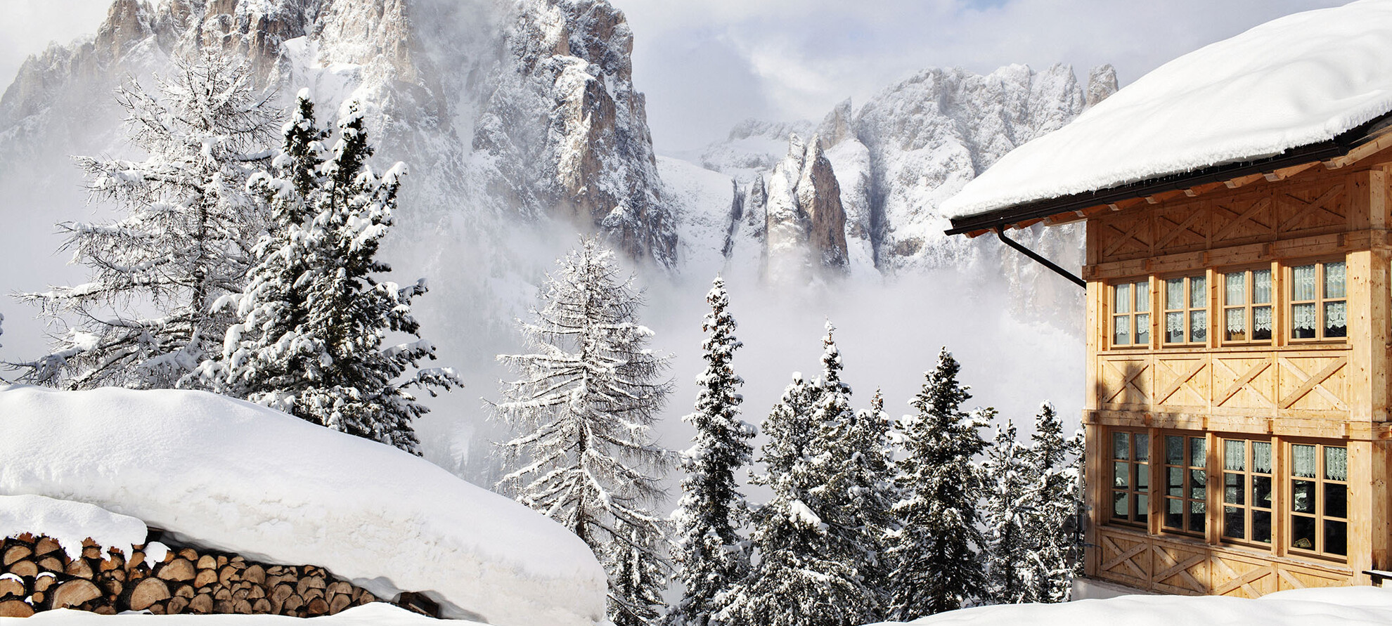 Trentino chalet in inverno